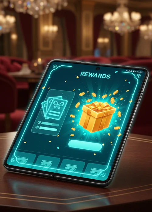 Gedetailleerd overzicht van bonusaanbiedingen en promoties bij Ragnarok Casino, inclusief welkomstbonus banners en gratis spins symbolen.